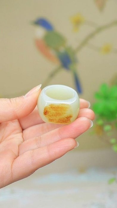 扳指】 和田玉扳指玉質溫潤油性十足雕工精湛重.克尺寸--mm 【十大雜項