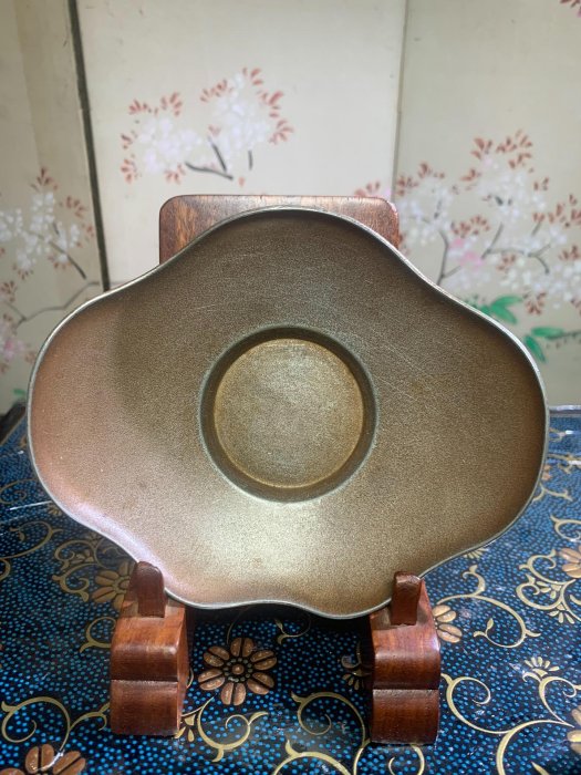 日本老錫茶托，純錫杯托，底款勝章作純錫茶托，錫制杯托盞托， | Yahoo拍賣