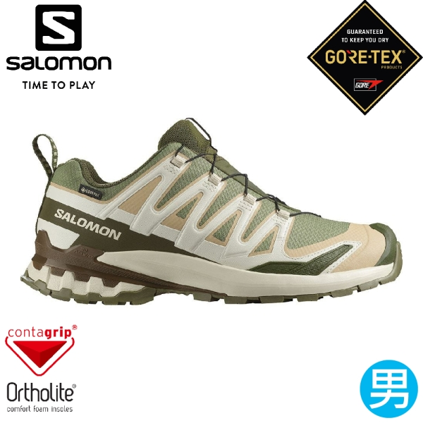 【SALOMON 索羅門 男 XA PRO 3D V9 GTX健野鞋《深藻綠/灰褐/深棕》】478202/健走鞋
