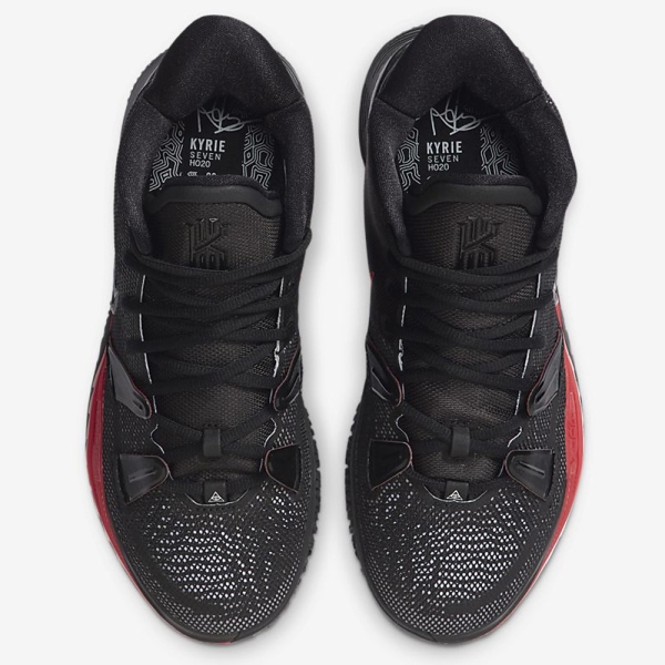NIKE Kyrie 7 EP 男鞋籃球包覆抓地力Air Zoom 緩震厄文歐文黑紅【運動