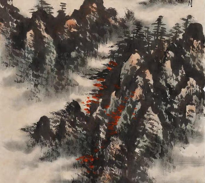 廣東嶺南畫派黎雄才山水字畫| Yahoo拍賣