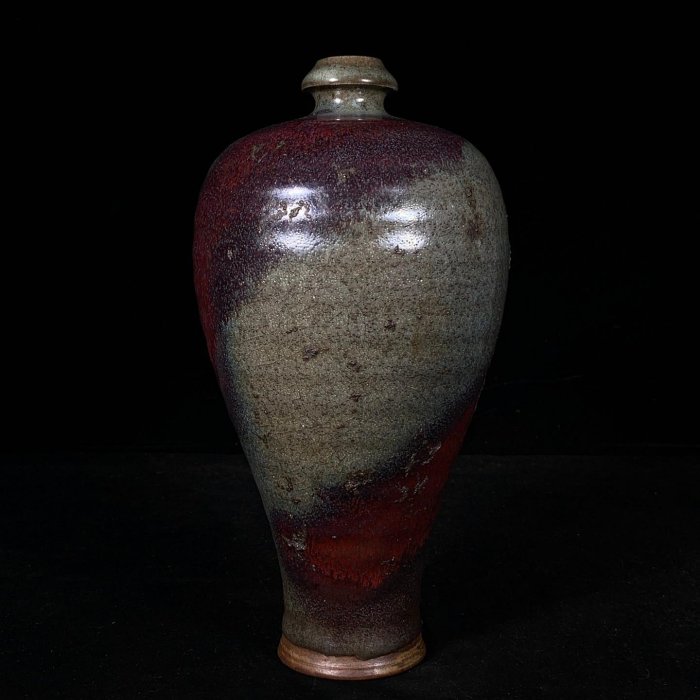 宋鈞窯玫瑰紫釉弦紋梅瓶，高26.5直徑13.5cm，3001898 瓷器官窯汝窯【古