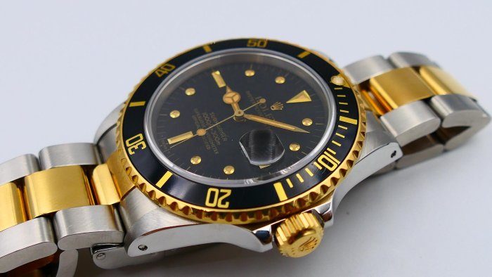 【美好時光】勞力士ROLEX極品黑色鉚釘面16803 !