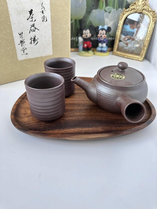 嚴選日本萬古燒茶具昇龍窯一壺配五杯，全新附原盒收藏萬古燒茶具升龍窯