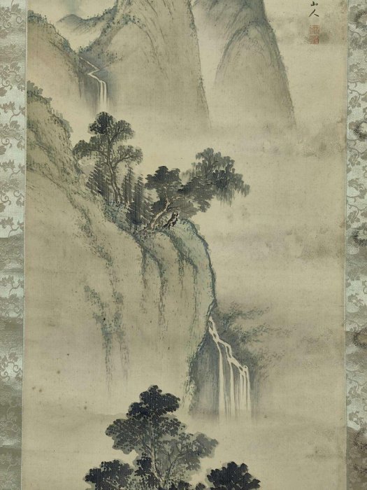 武谷雪嶺 山水 人物 鉛筆畫 水彩畫 1冊 武谷雪嶺經典絹本繪畫《溪山獨步》，日治時期藝術瑰寶，嚴選古風山水