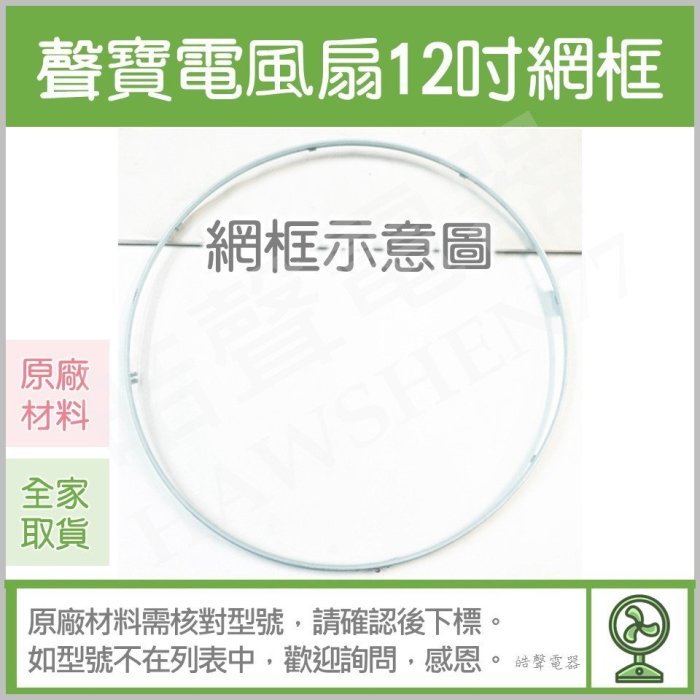 12吋電風扇網框 SK-FQ12R SK-FH12T 聲寶 電風扇外框 電風扇外圈 原廠材料 電風扇配件 【皓聲電器】