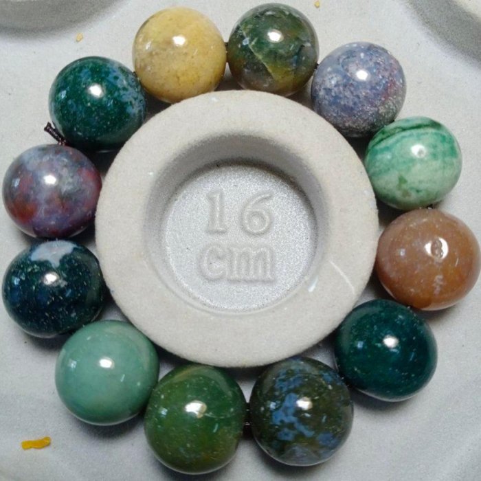 御幸天珠 AF04035 海洋天珠 19x13mm 海洋碧玉 オーシャンジャスパー