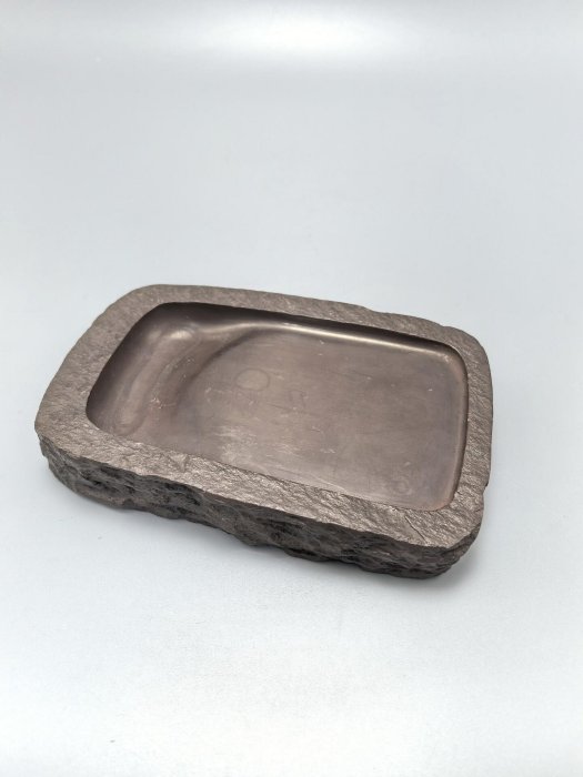 ⭕️赤間硯　カタツムリ彫刻　日下健一(研堂)作　19cm超　特殊研美品 ⭕️赤間硯 カタツムリ彫刻 日下健一(研堂)作 19cm超 特殊研美品
