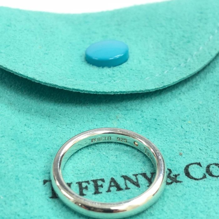 Tiffany & Co. 925 純銀戒指線戒專櫃真品正品女戒蒂芬妮真鑽單鑲