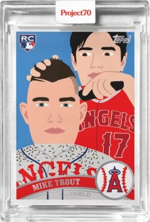 大谷翔平&Mike Trout漂亮雙人藝術畫卡2021 Topps Project 70 Art Card 
