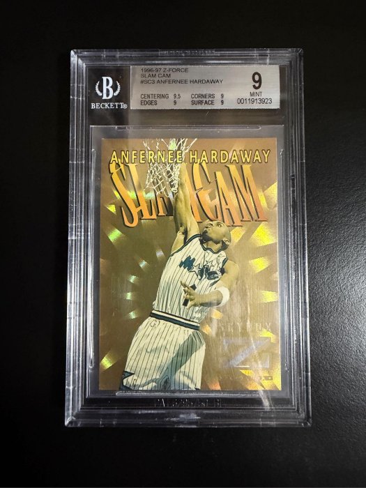 1996 Z-FORCE SLAM CAM ANFERNEE PENNY HARDAWAY BGS 9 魔術一分錢哈德 