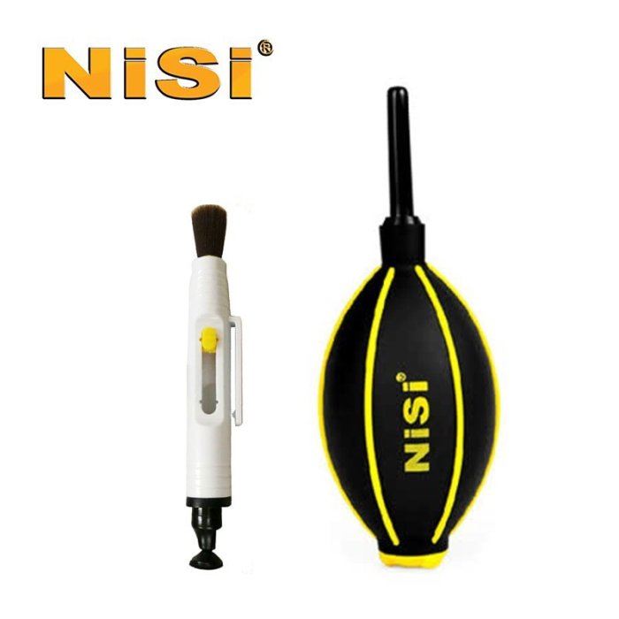 『e電匠倉』NISI 耐司 相機鏡頭清潔組-雙色吹球+拭鏡筆 組 清潔 濾鏡 鏡頭 吹力強單眼相機 攝影機 手機 望遠鏡