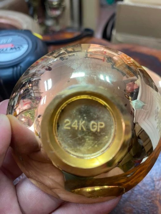 老日本24KGP 金杯13 壽一對兩個| Yahoo拍賣