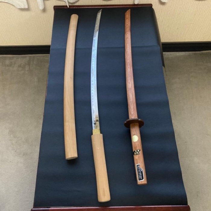 日本刀擺件白鞘木刀赤樫大刀二件和風| Yahoo拍賣