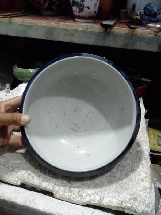 清代乾隆霽藍釉大香爐，包老珍藏品，局部/Area有瑕疵，建議收藏家入手