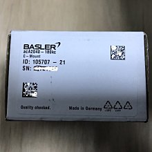 (泓昇) 德國 BASLER 全新品 CCD CAMERA 視覺檢測 acA-2040-180kc