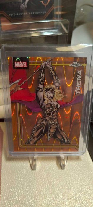 2026 Topps Chrome Marvel 22/25 Thena #176 Orange RayWave Refractor