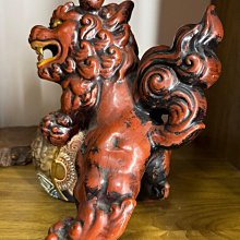 九谷須榮義獅子置物九谷焼八幡窯須栄義玉乗り獅子狛犬シーサー唐獅子