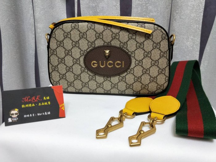 小物 GUCCI Mark美鋪】GUCCI 476466 LOGO 虎頭相機包斜肩包| Yahoo拍賣