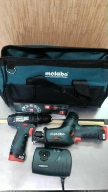 {家事達} 德國 METABO- SB 10.8V 震動電鑽 起子機+ ASE 10.8V 鋰電軍刀鋸 超值組 特價