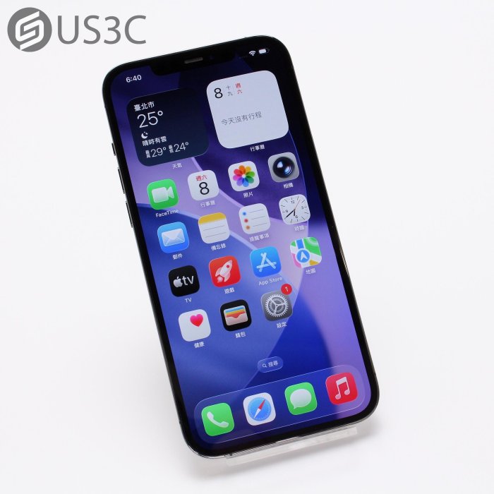【US3C-台南店】【一元起標】Apple iPhone 12 Pro Max 256G 6.7吋 石墨色 A14晶片 5G上網 超瓷晶盾面板 二手手機