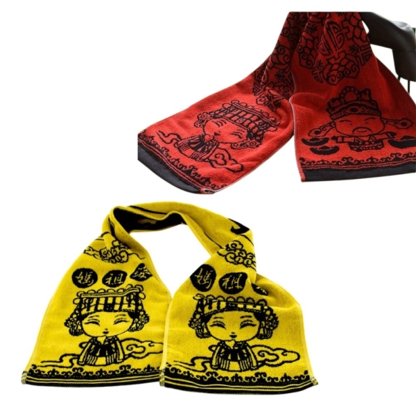 祈福開運套組｜天上聖母媽祖提花運動毛巾 2入組｜台灣興隆毛巾製｜祈福、平安隨行