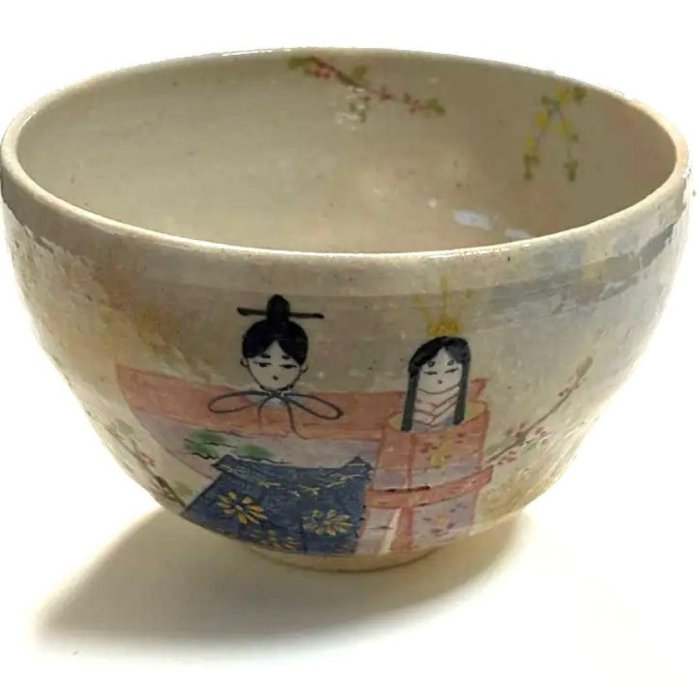 清水燒京燒窯元瑞光窯雛祭りお雛様桃的節句茶道具茶碗ひな祭り瑞光