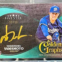 低限30 | RC卡面金簽】山本由伸卡面簽Topps Five Star Yoshinobu