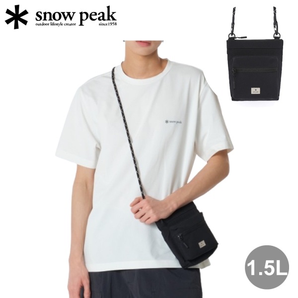 【Snow Peak 韓系日本Cample 迷你斜掛小包 1.5L《黑色》】SKS26ZUCSB18/側背包/單肩包