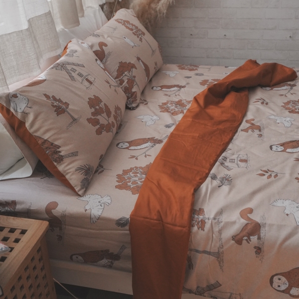 森眠 Q1雙人加大床包3件組 100%精梳棉(60支) 臺灣製 棉床本舖