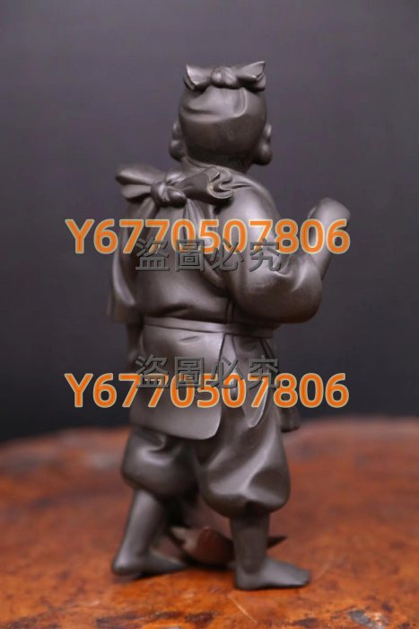 日本美術　銅製武人像　正秀作　細密彫刻　金象嵌　明治期金工　時代物 Eo1-21 日本明治時代金工師秀尚作《蠟型鑄銅制魚眼嵌金惠比壽福神銅像》 日本