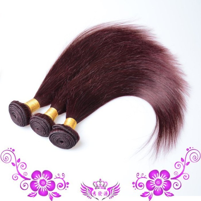 窩美peruvian straight hair紅色 真髮假髮 秘魯