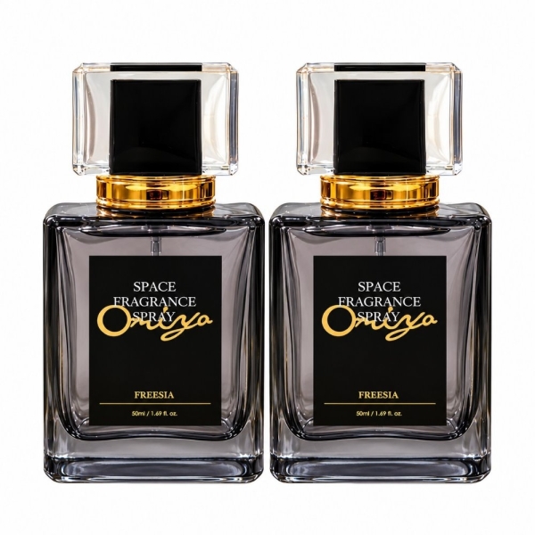 【OMIYA．歐米亞】小蒼蘭織品空間噴霧50ml×2入組｜贈陶瓷香氛片｜室內噴霧／衣物香氛／居家芳香