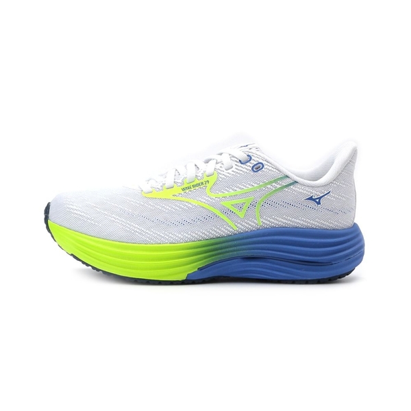 MIZUNO WAVE RIDER 29 SW 寬楦運動慢跑鞋 白黃藍 J1GD250671 女鞋