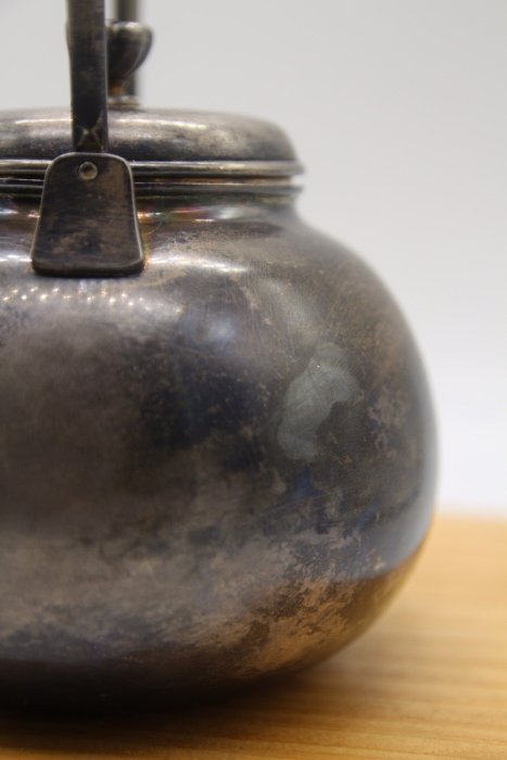 已結緣』日本老銀壺素面銀瓶0.65L 底款純銀-山線製/無箱((金賞堂尚美堂