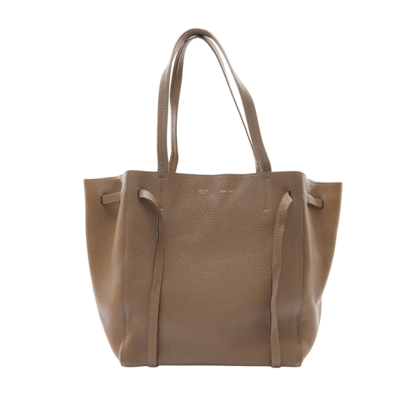 CELINE 賽琳 Small Cabas Phantom 肩背包 棕色 牛皮 176023TNI 【二手名牌BRAND OFF】