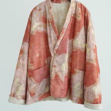 燕燕~文藝溫婉（正反兩穿）寬鬆新年棉衣 斜襟加厚外套茶服外套 abM2541401 （此件商品不退換）