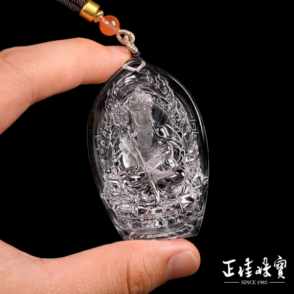 正佳珠寶】白水晶超頂級極淨地藏王菩薩44.5g 白水晶吊墜| 其他珠寶品牌