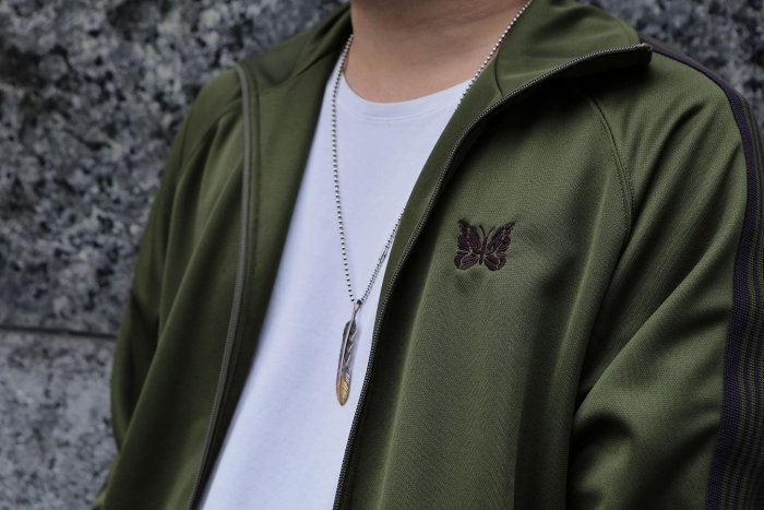 Needles 24SS Narrow Track Jacket - OT226 綠日系運動蝴蝶外套雙拉鍊