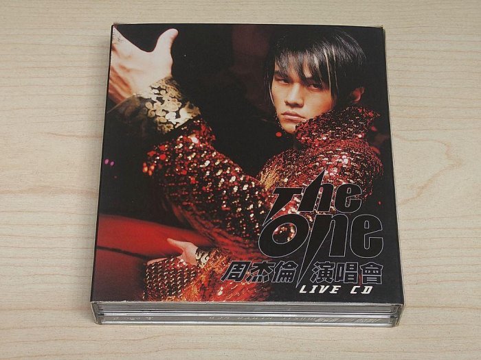 駱克二手華語CD】周杰倫THE ONE演唱會LIVE CD 2CD+VCD 附歌詞側標&紙盒