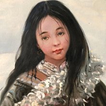 69【艾軒】人物，純手繪油畫，尺寸：104x74cm左右舊藏古玩收藏【俗人堂