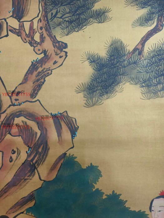 代號E296《仇英仕女》絹本四尺手繪28畫心材質絹本裝裱尺寸長210cm*寬