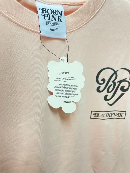 BLACKPINK x VERDY 聯名款BP HEART T-SHIRT BORN PINK TOKYO