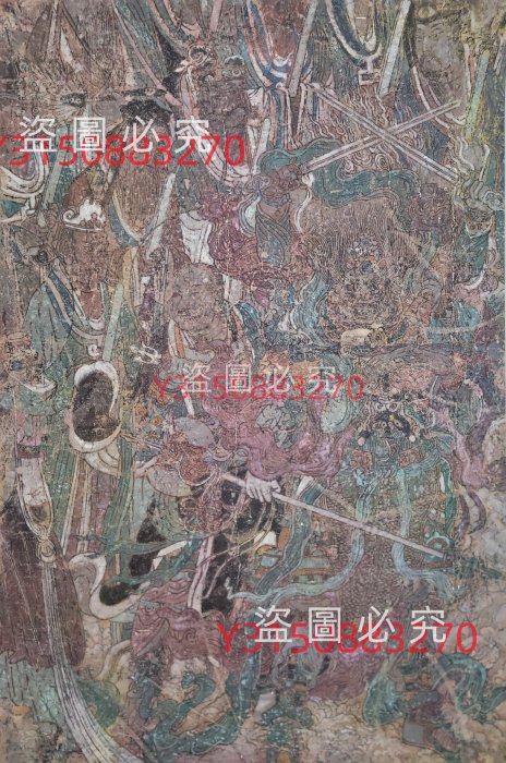 L 南宋刘松年纸本道家壁画传世真迹妙品卷总长尺寸75x855公分古玩書畫