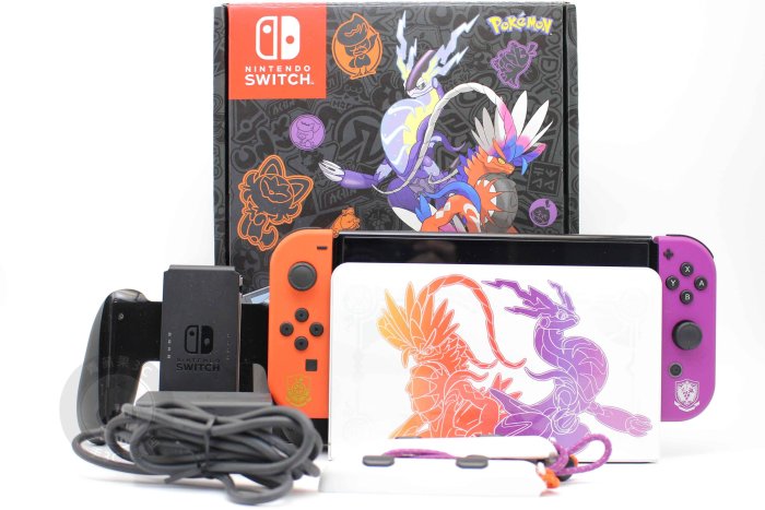 【高雄青蘋果3C】NINTENDO Switch OLED 朱/紫 遊戲主機 二手遊戲主機 #99316