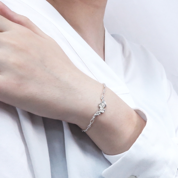 ART64 純銀星辰花牡羊座星座花925純銀手鍊星座手鍊生日禮物