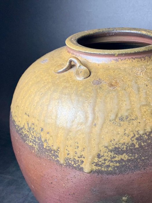 古備前 雙耳 壺 陶器