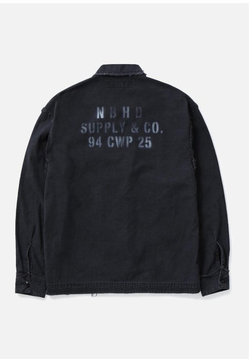 【新品L】NEIGHBORHOOD UNTRIMMED ZIP SHIRT LS Neighborhood Green Untrimmed Zip LS Shirt Neighborhood