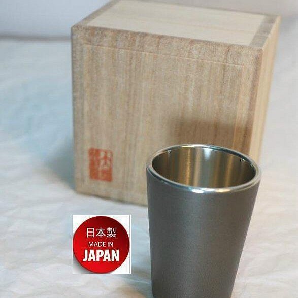 OSAKA SUZUKI~日本製造~大阪錫器~18-12-1~30ml~黑錫杯~錫製品~品酒杯