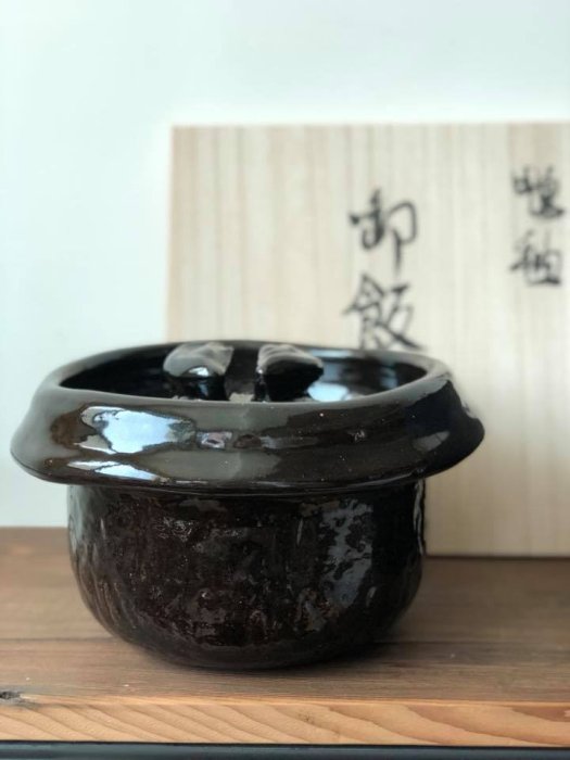 發現花園日本選物～日本製中川一辺陶雲井窯鴨釉炊飯鍋土鍋二合